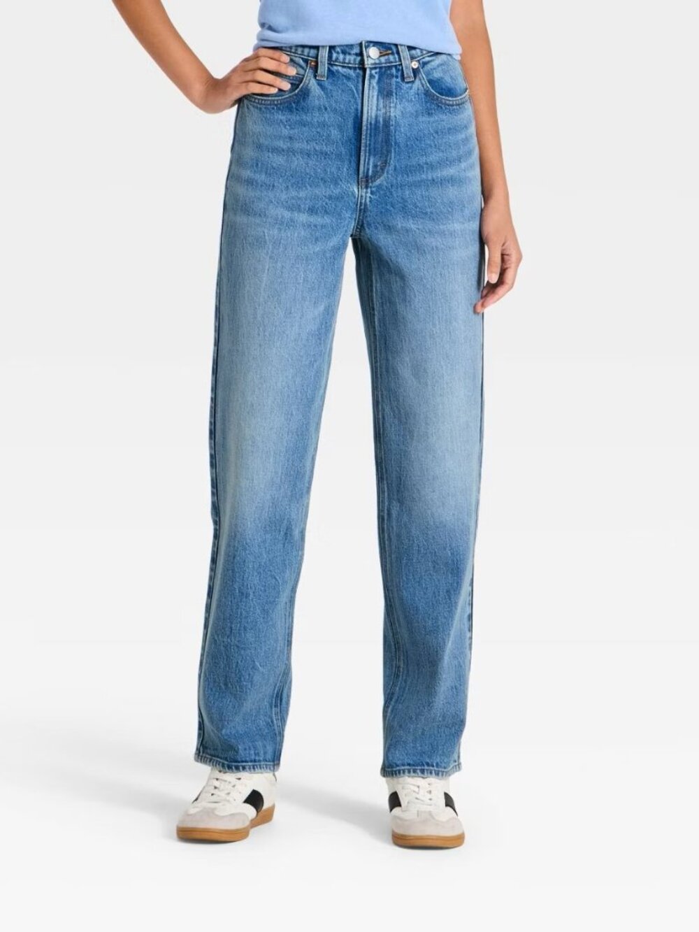 NWT Women's Universal Thread Size 12L High-Rise Vintage Straight Denim Jeans